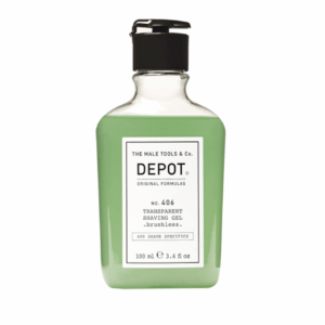 DEPOT NO. 406 TRANSPARENT SHAVING GEL 100ml -parranajogeeli